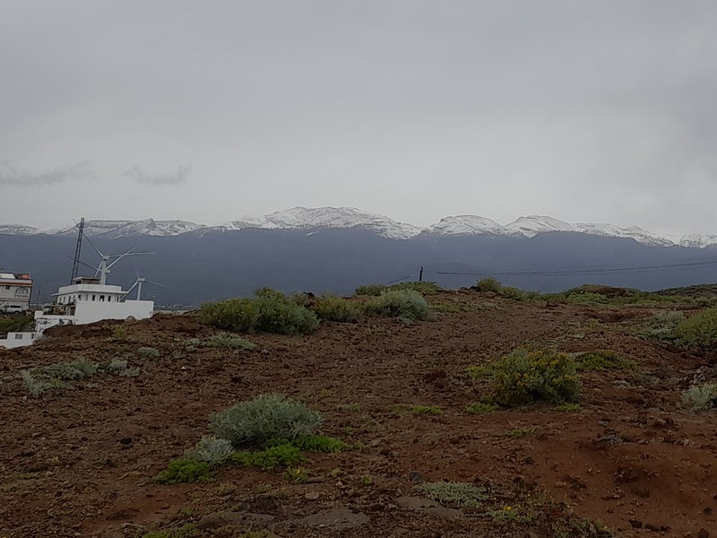 Sneeuw op de top van de Teide